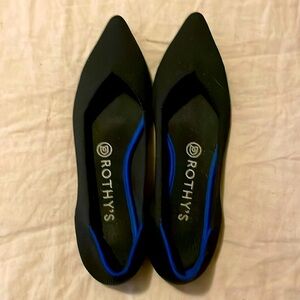 ROTHY'S "The Point" - Pointed Toe Ballet Flats, Shoes Size 8 Womens Black